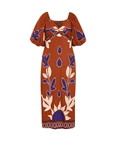 City Chic Plus Nala Print Maxi Dress