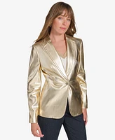 Tommy Hilfiger Women's Metallic One-Button Blazer