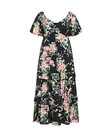 City Chic Plus Marci Print Maxi Dress