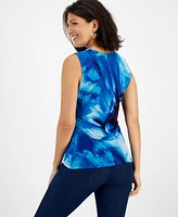 I.n.c. International Concepts Women's Mesh Cut-Out Top, Created for Macy's