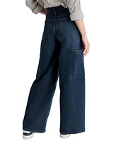 Dkny Jeans Women's High-Rise Wide-Leg Cargo