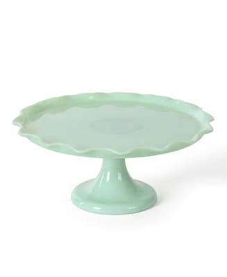 Martha Stewart Highbrook Jadeite Glass Cake Stand