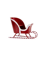 Slickblue Metal Sleigh Decor with Candy Cane Accent (Set of 2)