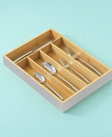 JoyJolt Bamboo 5 Slot Drawer Organizer for Kitchen Utensils