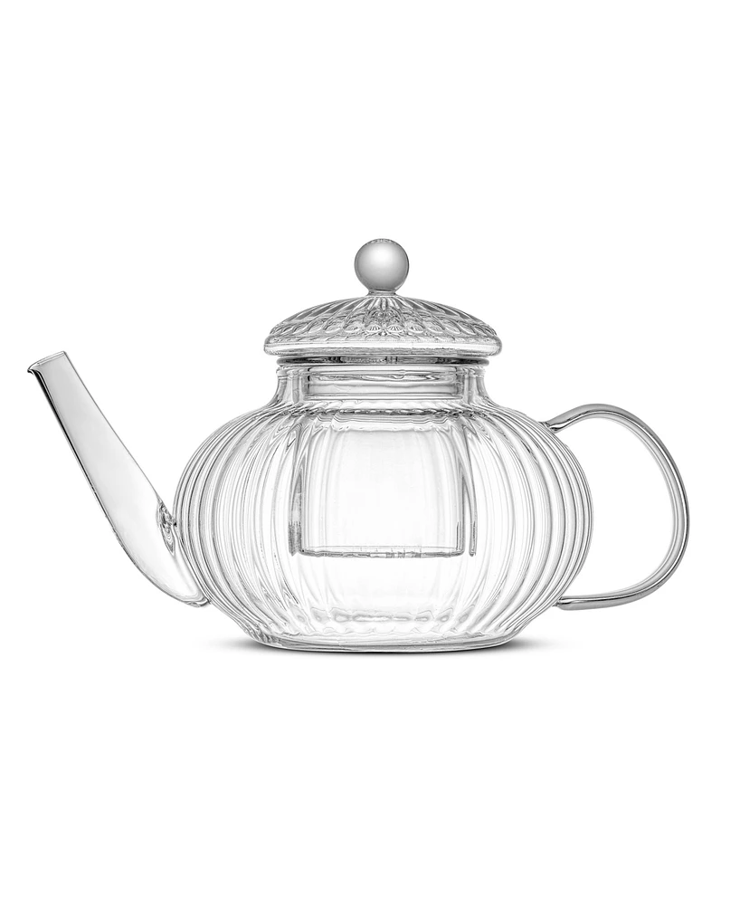 JoyJolt Fluted Glass Teapot, 33.8oz