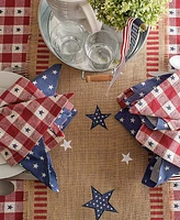 Design Imports 4th of July Jute Table Runner, 14"x108 "