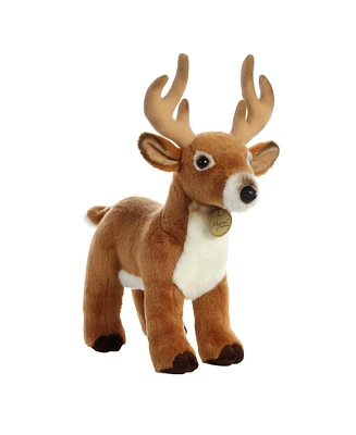 Aurora Large Deer Miyoni Realistic Plush Toy Brown 14"