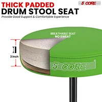 5 Core Drum Throne Padded Guitar Stool Height Adjustable Music Chair Ds 01 Gr