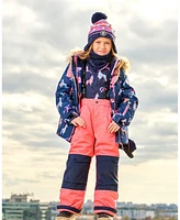 Deux par Big Girls Two Piece Snowsuit Navy Printed Unicorns And Coral