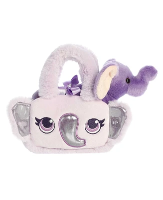 Aurora Small Glitter Elephant Fancy Pals Fashionable Plush Toy Purple 8"