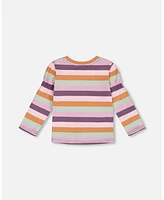 Deux par Toddler Girls Printed T-Shirt Multicolor Stripe - Toddler|Child