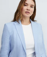 Mango Women's 100% Linen Suit Blazer