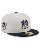 New Era Men's Khaki/Black York Yankees 2024 Fourth of July 59FIFTY Fitted Hat