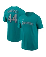 Nike Men's Julio Rodriguez Aqua Seattle Mariners Fuse Name Number T-Shirt