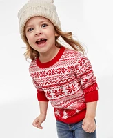 Holiday Lane Toddler Girls Fair Isle Sweater, Created for Macy's