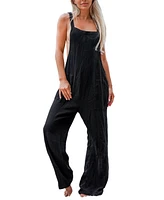 Cupshe Women's Black Square Neck Jumpsuit