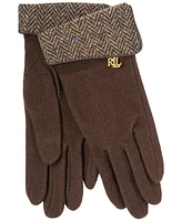 Lauren Ralph Pattern Cuff Gloves with Logo Charm