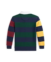 Polo Ralph Lauren Toddler and Little BoysStriped Fleece Rugby Sweatshirt