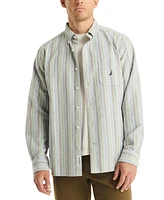 Nautica Men's Relaxed-Fit Stripe Button-Down Oxford Shirt