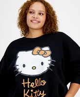 Grayson Threads, The Label Trendy Plus Hello Kitty Sparkle Graphic Sweatshirt