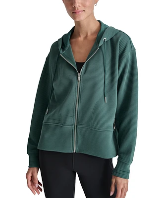 Dkny Women's Tech Ottoman Full-Zip Hoodie