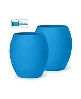 Sperric Toddler Silicone Cup Training - Open Led Weaning 2 Pack of No Spill Sippy Cups Soft & Gentle on Gums Bpa Free