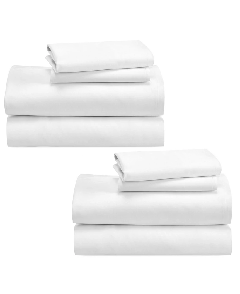 California Design Den 100% Cotton 2-Pack Sheets for King Size Bed, Soft & Durable King Size Deep Pocket Sheet Sets, King Sheet Set with Sateen Weave,