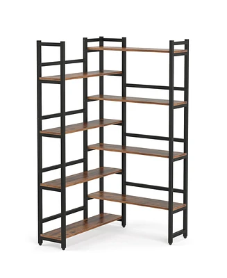 Tribesigns 70.8” Corner Bookshelf, 8