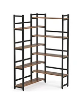 Tribesigns 70.8” Corner Bookshelf, 8