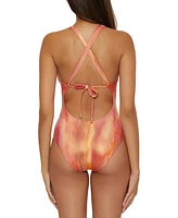 Becca Women's Metallic One-Piece Swimsuit