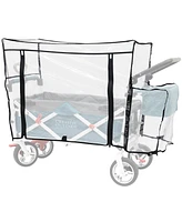 Creative Wagons Rain Cover : Silver Series Double Stoller Wagon Accessory