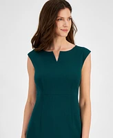 Kasper Petite Notch-Neck Sheath Dress