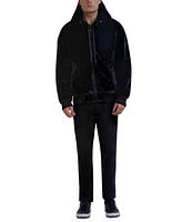 Karl Lagerfeld Men's Reversible Faux-Fur Lined Bomber Jacket