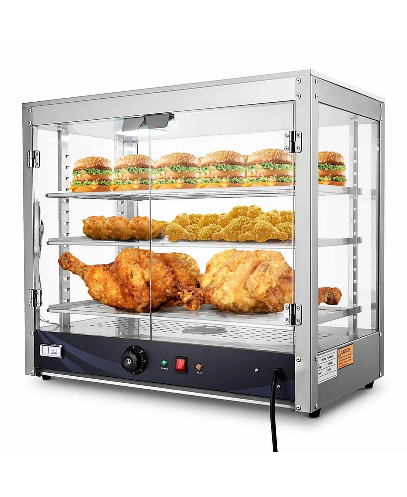 Yescom WeChef 800W 3-Shelf Commercial Food Warmer Large Capacity Catering Display Case