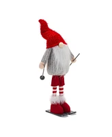 Slickblue Plush Standing Gnome Skier (Set of 6)