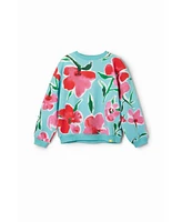 Desigual Girls Girls's Oversize floral sweatshirt