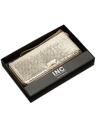 I.n.c. International Concepts Boxed Hazel Zip-Around Metallic Snake-Embossed Wristlet, Created for Macy's