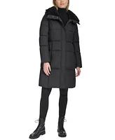 Cole Haan Women's Shine Faux-Fur-Collar Hooded Puffer Coat