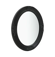 vidaXL Wall Mirror Baroque Style 19.7"x23.6" Black