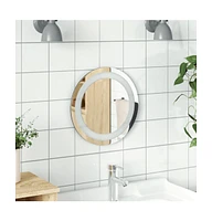 vidaXL Led Bathroom Mirror 11.8" Round