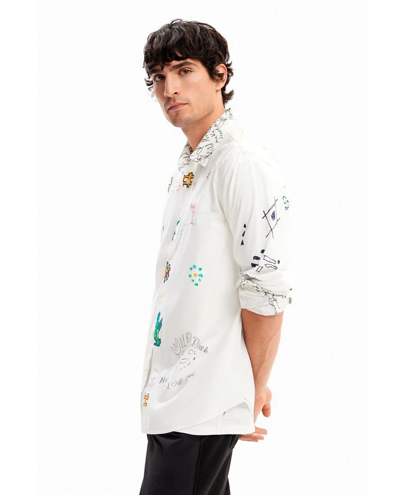 Desigual Men's Illustrated shirt with messages