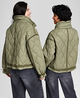 And Now This Women's Quilted Long-Sleeve Jacket, Created for Macy's