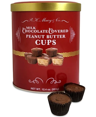 R.h. Macy & Co. Holiday Milk Chocolate Peanut Butter Cups Gift Tin, 12.4 oz., Created for Macy's