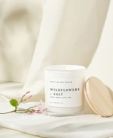 Sweet Water Decor Wildflowers and Salt Soy Candle - White Jar - 11 oz