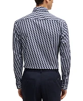 Boss by Hugo Men's Printed Slim-Fit Dress Shirt