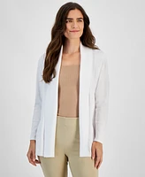 Jm Collection Petite Shawl-Collar Open-Front Cardigan, Created for Macy's