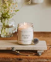 Sweet Water Decor Flower Shop Soy Candle Clear Jar, 9 oz
