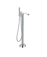 Mondawe Single-Handle Freestanding Floor Mount Tub Filler Faucet with Handheld Shower