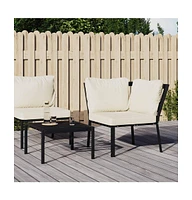 vidaXL Patio Chair with Sand Cushions 29.9"x29.9"x31.1" Steel