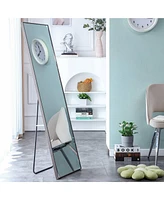 Streamdale Furniture 3rd Gen Grey Solid Wood Full-Length Mirror for Home, Stores, and More